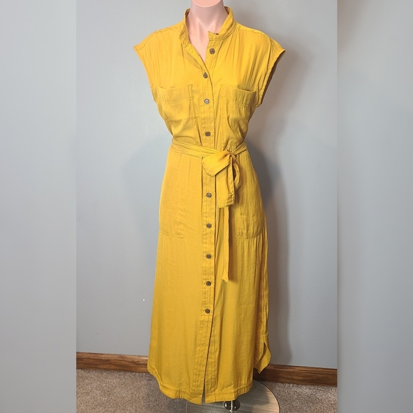 Banana Republic Satin Shirt Dress Size Small Tall Summer Comfy Old Money Preppy - Picture 1 of 11